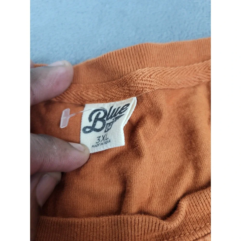 Blue 84 Nashville Shirt Mens 3XL Orange Lightweight Tourist  Logo Crew Neck‎